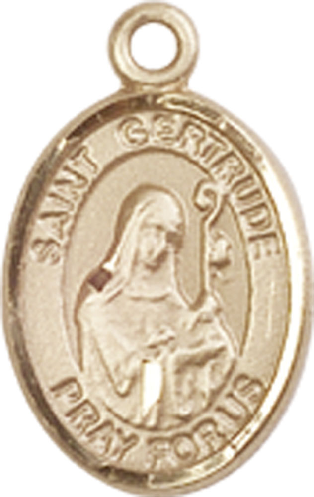 14kt Gold Filled Saint Gertrude of Nivelles Medal