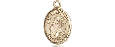 14kt Gold Filled Saint Gertrude of Nivelles Medal