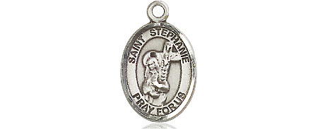 Sterling Silver Saint Stephanie Medal