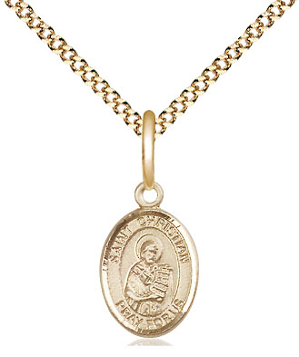 14kt Gold Filled Saint Christian Demosthenes Pendant on a 18 inch Gold Plate Light Curb chain