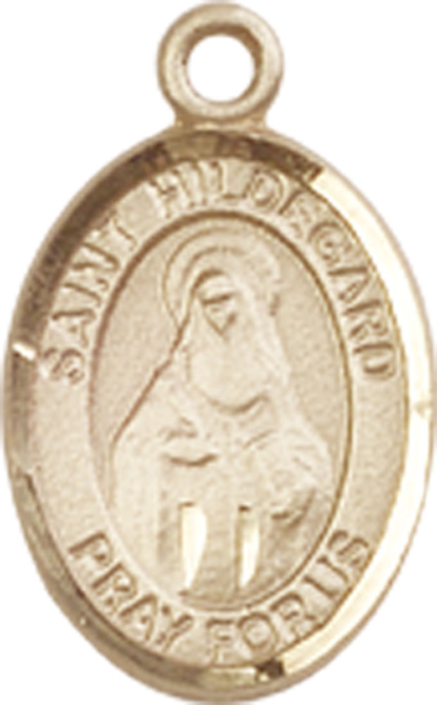 14kt Gold Filled Saint Hildegard von Bingen Medal