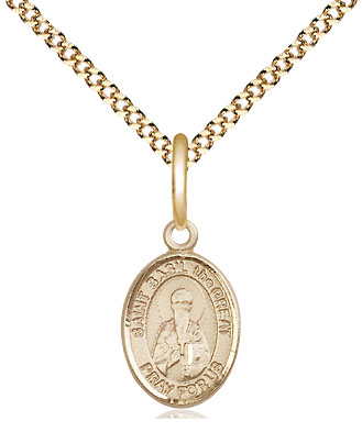 14kt Gold Filled Saint Basil the Great Pendant on a 18 inch Gold Plate Light Curb chain