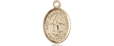 14kt Gold Filled Saint Isidore the Farmer Medal