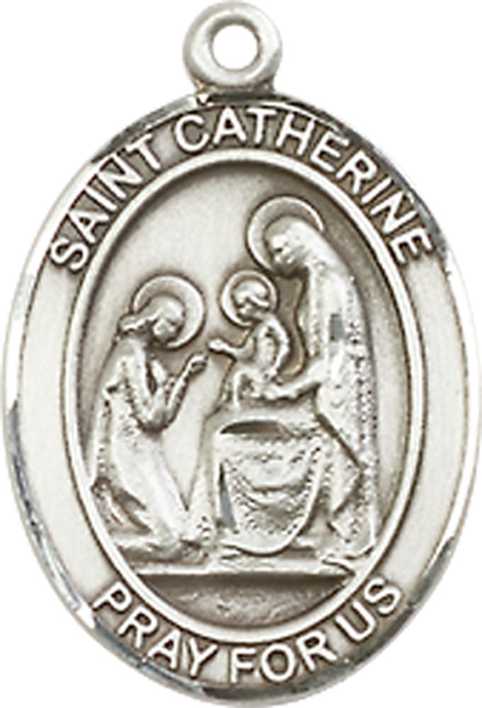 Sterling Silver Saint Catherine of Siena Medal - With Box