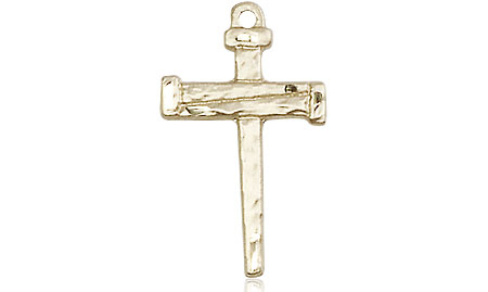 14kt Gold Filled Nail Cross Medal