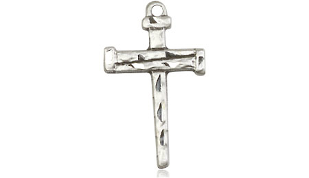 Sterling Silver Nail Cross Medal