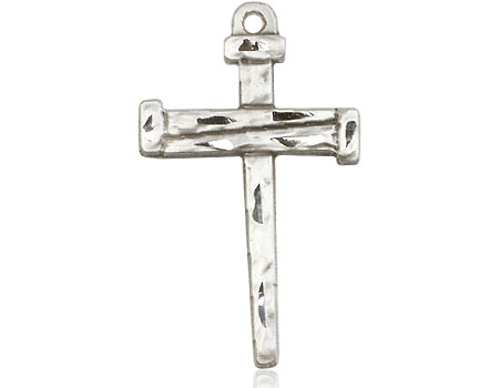 Sterling Silver Nail Cross Medal