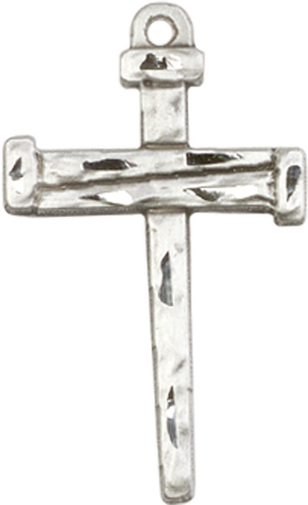 Sterling Silver Nail Cross Medal