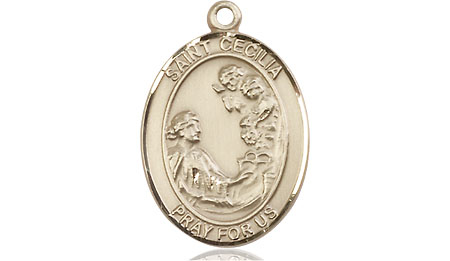 14kt Gold Filled Saint Cecilia Medal