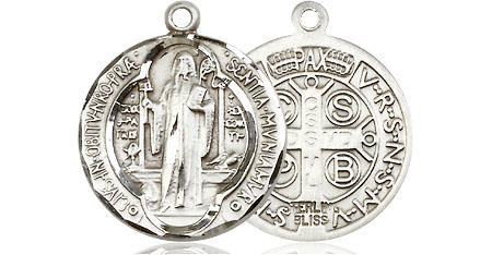 Sterling Silver Saint Benedict Medal - With Box
