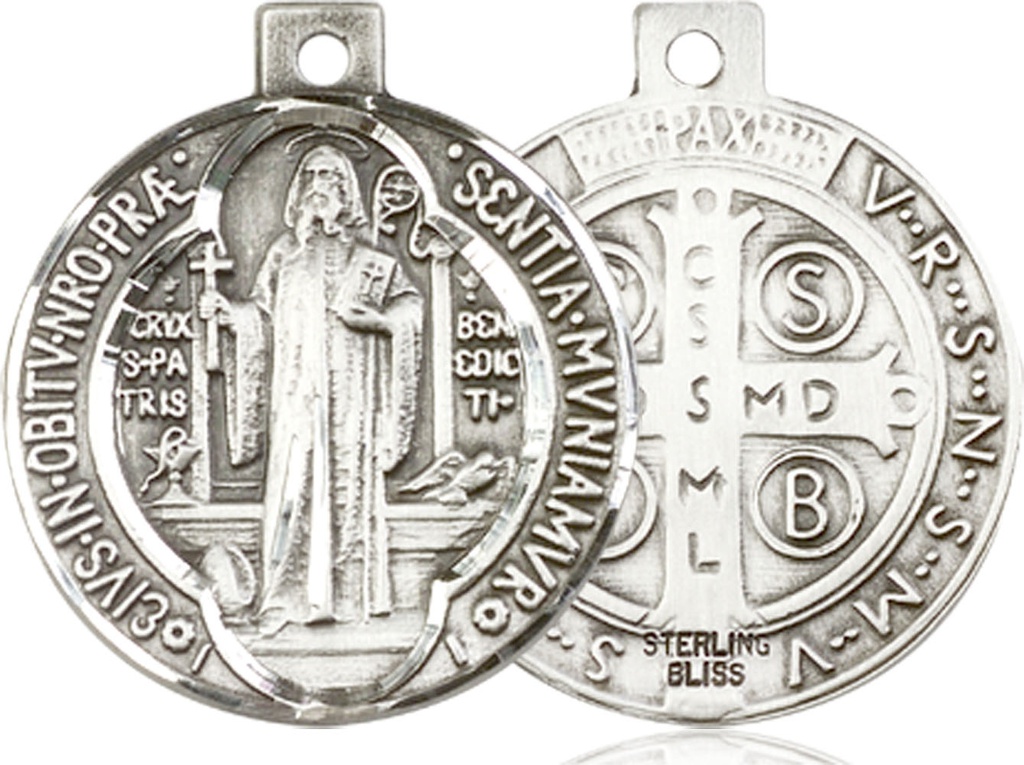 Sterling Silver Saint Benedict Medal