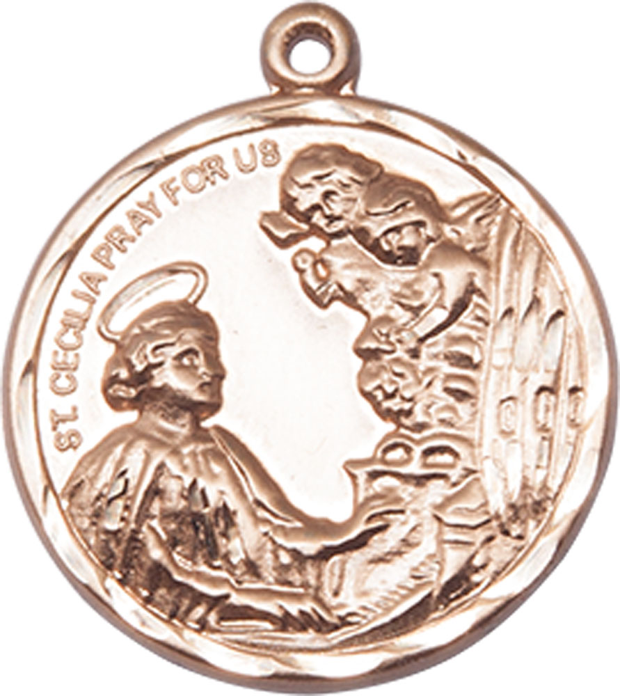 14kt Gold Filled Saint Cecilia Medal