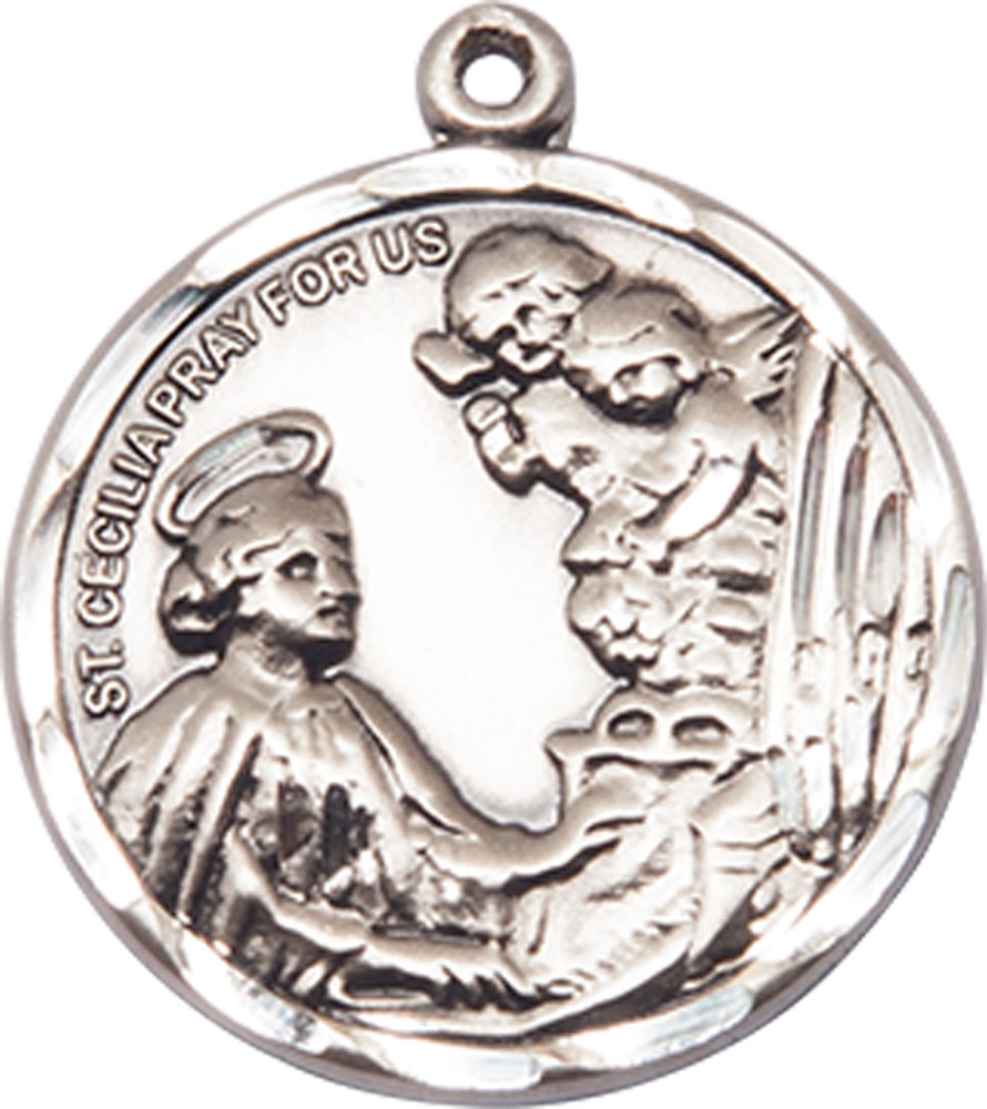 Sterling Silver Saint Cecilia Medal