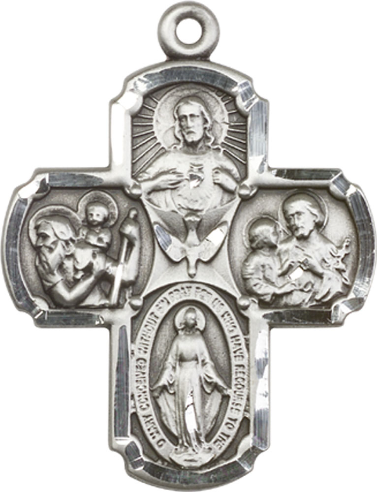 Sterling Silver 4-Way Medal