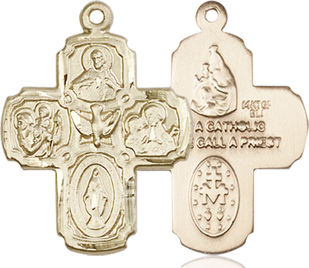 14kt Gold Filled 5-Way Medal