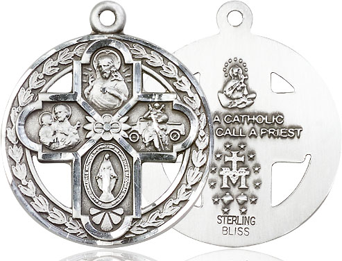 Sterling Silver 4-Way Medal