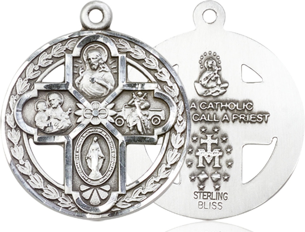 Sterling Silver 4-Way Medal