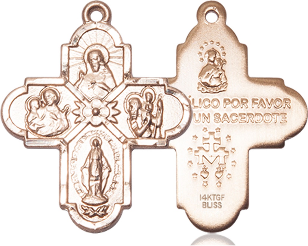 14kt Gold Filled 4-Way Medal
