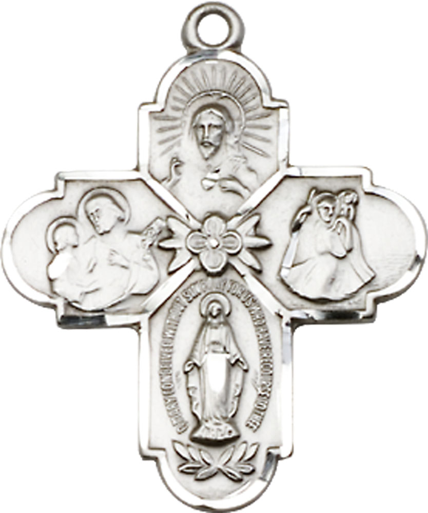 Sterling Silver 4-Way Medal