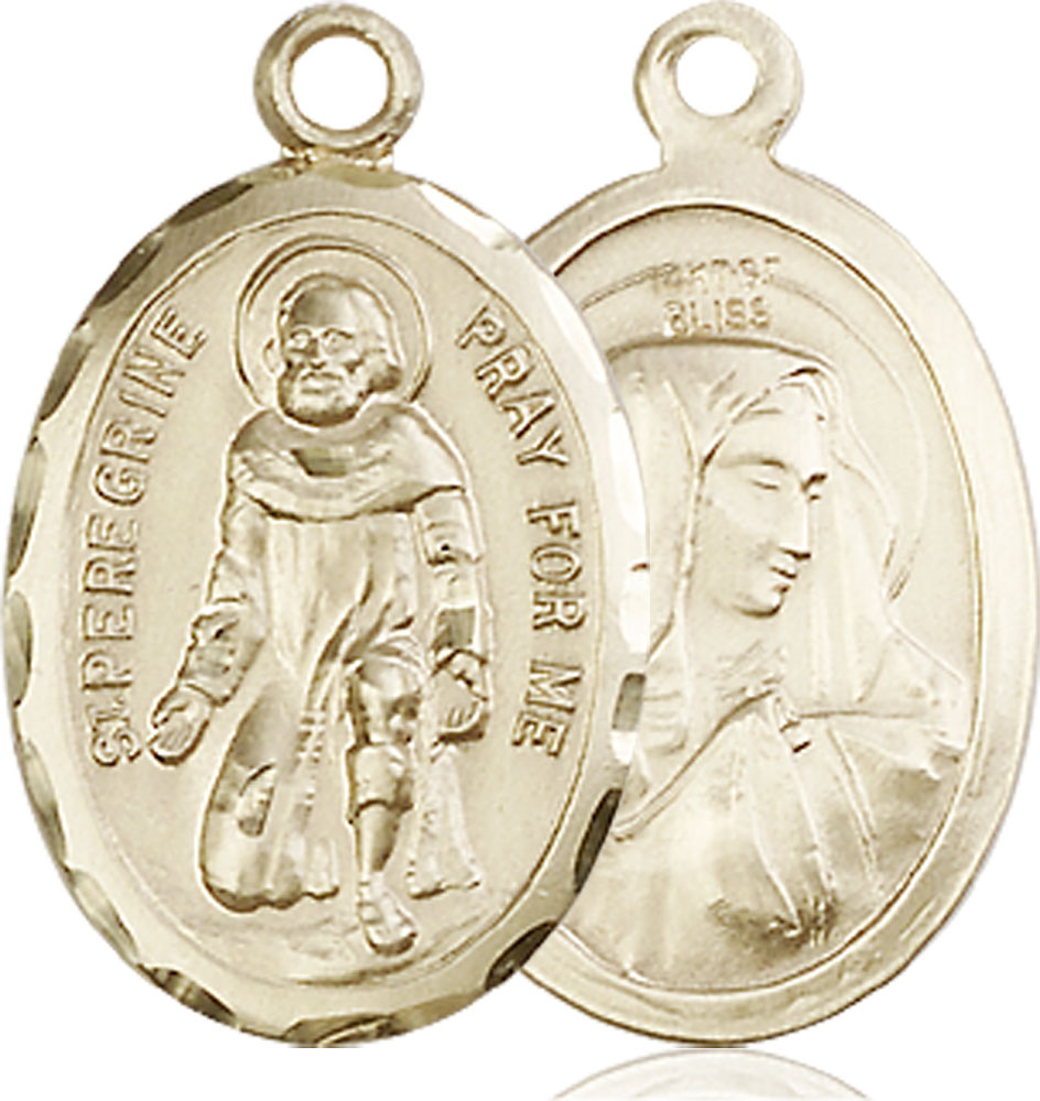 14kt Gold Filled Saint Peregrine Medal