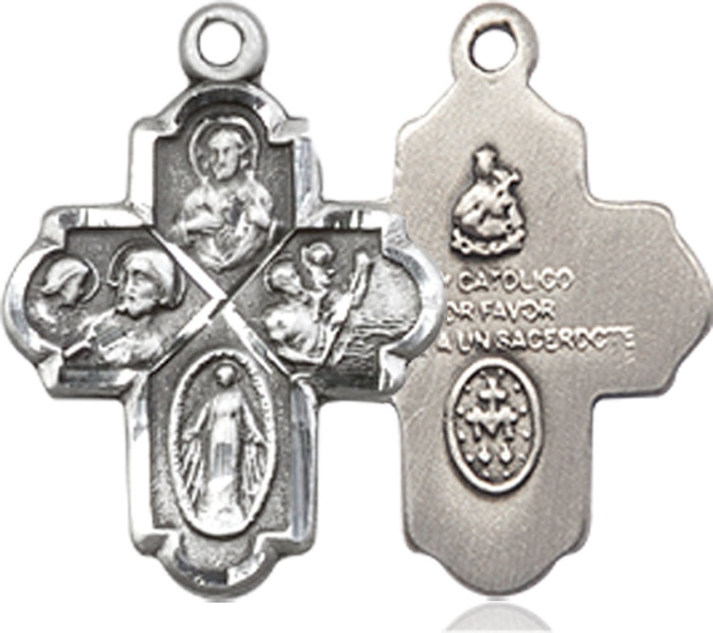 Sterling Silver 4-Way Medal