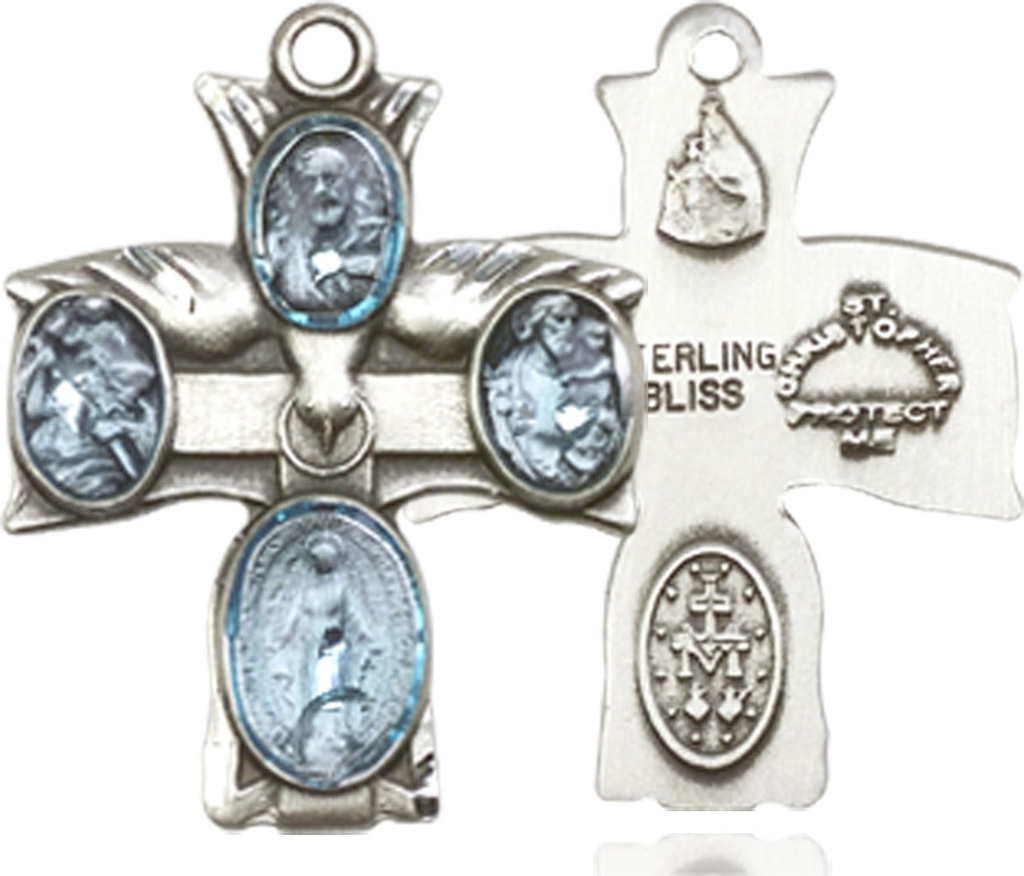 Sterling Silver 4-Way Medal