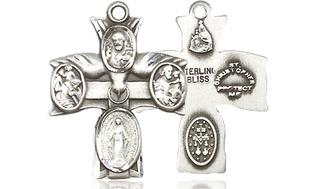 Sterling Silver 4-Way Medal