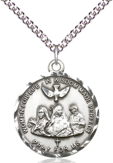 Sterling Silver 3-Doctors Pendant on a 24 inch Sterling Silver Heavy Curb chain