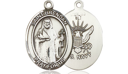 Sterling Silver Saint Brendan Navy Medal