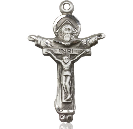 Sterling Silver Trinity Crucifix Medal