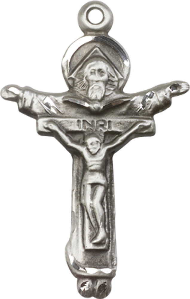 Sterling Silver Trinity Crucifix Medal