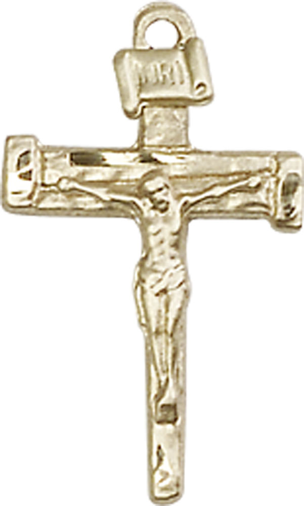 14kt Gold Filled Nail Crucifix Medal