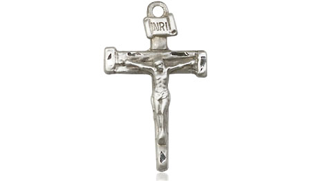 Sterling Silver Nail Crucifix Medal