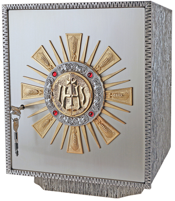 Tabernacle, Silver Plated with Gold Plated Rays