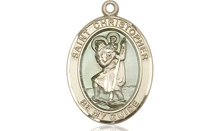 14kt Gold Filled Saint Christopher w/Epoxy Medal