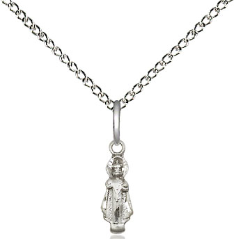 Sterling Silver Infant Pendant on a 18 inch Sterling Silver Light Curb chain