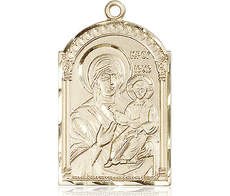 14kt Gold Mother of God Medal