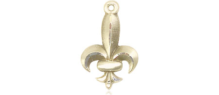 14kt Gold Fleur de Lis Medal