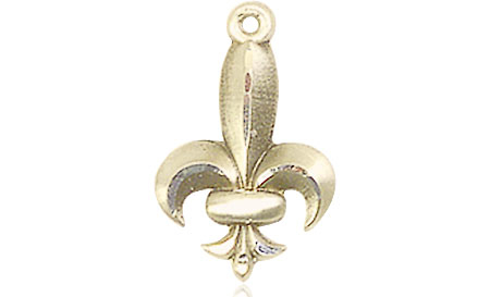 14kt Gold Fleur de Lis Medal