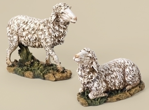 27&quot; Scale 2Pc St Color Sheep - Christmas