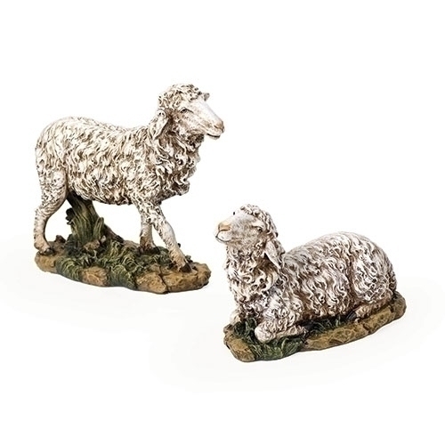 27&quot; Scale 2Pc St Color Sheep - Christmas