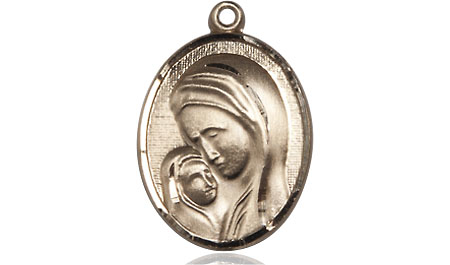 14kt Gold Madonna &amp; Child Medal