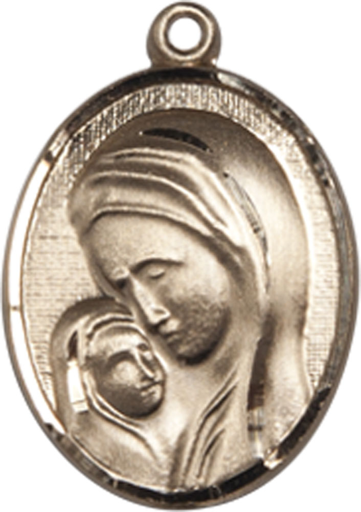 14kt Gold Madonna &amp; Child Medal