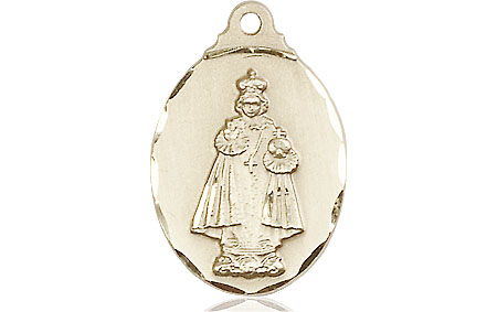 14kt Gold Infant of Prague Medal