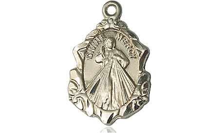 14kt Gold Divine Mercy Medal