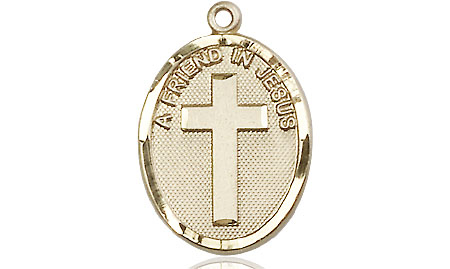 14kt Gold A Friend In Jesus Medal