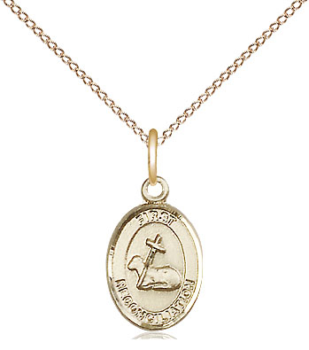 14kt Gold Filled First Reconciliation Pendant on a 18 inch Gold Filled Light Curb chain