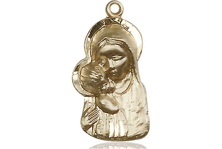 14kt Gold Madonna &amp; Child Medal