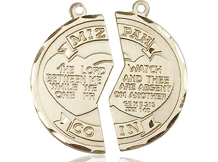 14kt Gold Miz Pah Medal