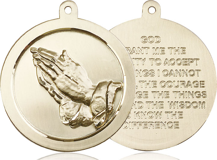 14kt Gold Praying Hand Medal